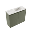 MONDIAZ TURE-DLUX 60cm toiletmeubel Army. EDEN wastafel Ostra positie rechts. Zonder kraangat. SW1104712