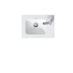 Duravit ME by Starck meubelfontein 43x30cm met 1 kraangat rechts met overloop met wondergliss wit SW84169