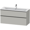 Duravit D-Neo wastafelonderkast 121x62.5x46.2cm 2 lades Betongrijs Mat SW640977