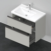 Duravit D-Neo wastafelonderkast 78.4x62.5x45.2cm 2 lades Betongrijs Mat SW641157