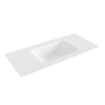 MONDIAZ LEAF Talc solid surface inbouw wastafel 101cm Positie wasbak midden SW661606