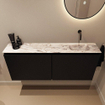 MONDIAZ TURE-DLUX 120cm toiletmeubel Urban. EDEN wastafel Glace positie rechts. Zonder kraangat. SW1103136