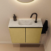 MONDIAZ TURE-DLUX 60cm toiletmeubel Oro. EDEN wastafel Opalo positie midden. Met 1 kraangat. SW1104429