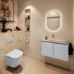 MONDIAZ TURE-DLUX 80cm toiletmeubel Clay. EDEN wastafel Frappe positie midden. Zonder kraangat. SW1102717