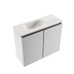 MONDIAZ TURE-DLUX 60cm toiletmeubel Plata. EDEN wastafel Ostra positie links. Zonder kraangat. SW1104978