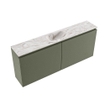 MONDIAZ TURE-DLUX 120cm toiletmeubel Army. EDEN wastafel Glace positie midden. Zonder kraangat. SW1103179