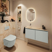 MONDIAZ TURE-DLUX 100cm toiletmeubel Greey. EDEN wastafel Frappe positie links. Zonder kraangat. SW1102822