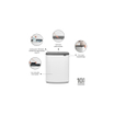 Brabantia Bo Touch Bin Afvalbak - 2x30 liter - 2 kunststof binnenemmers - wit SW1105235