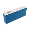 MONDIAZ TURE-DLUX 120cm toiletmeubel Jeans. EDEN wastafel Frappe positie links. Zonder kraangat. SW1102846