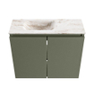MONDIAZ TURE-DLUX 60cm toiletmeubel Army. EDEN wastafel Frappe positie links. Met 1 kraangat. SW1102647