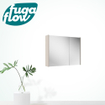 FugaFlow Eccelente Arredo spiegel badkamer spiegelkast - 80x63x16cm - inclusief zijpanelen - cotton (beige) SW1123965