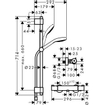 Hansgrohe Croma select s croma select douchetset 72cm incl.thermost. chroom SW213553