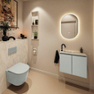 MONDIAZ TURE-DLUX 60cm toiletmeubel Greey. EDEN wastafel Ostra positie links. Met 1 kraangat. SW1104840