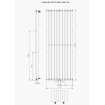 Plieger Cavallino Retto designradiator verticaal enkel middenaansluiting 2000x754mm 1666W wit 7255330