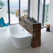 Duravit Cape Cod half vrijstaand bad - 190x90x64cm - DuraSolid - wit 0300898