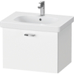 Duravit XBase Wastafelonderkast 60x45.8x44.8cm 1 lade Standaard greep met softclose spaanplaat Grafiet Mat SW444552