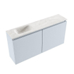 MONDIAZ TURE-DLUX 100cm toiletmeubel Clay. EDEN wastafel Ostra positie links. Zonder kraangat. SW1104767