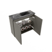 MONDIAZ TURE-DLUX 60cm toiletmeubel Smoke. EDEN wastafel Lava positie rechts. Met 1 kraangat. SW1104075
