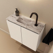 MONDIAZ TURE-DLUX 60cm toiletmeubel Talc. EDEN wastafel Glace positie midden. Met 1 kraangat. SW1103087