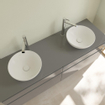 Villeroy & Boch Loop & friends opzetwastafel 38cm rond met overloop CeramicPlus stone white SW644102