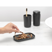 Brabantia ReNew Badkameraccessoires - set van 3 - Zeeppomp - Tandenborstelhouder - Schaal - donker grijs SW454750