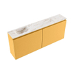 MONDIAZ TURE-DLUX 120cm toiletmeubel Ocher. EDEN wastafel Frappe positie links. Met 1 kraangat. SW1102898
