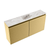 MONDIAZ TURE-DLUX 100cm toiletmeubel Oro. EDEN wastafel Glace positie midden. Zonder kraangat. SW1103426