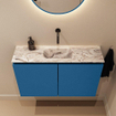 MONDIAZ TURE-DLUX 80cm toiletmeubel Jeans. EDEN wastafel Glace positie midden. Zonder kraangat. SW1103344