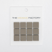SAMPLE The Mosaic Factory London mozaïektegel 2.5x2.3x0.6cm voor vloer voor binnen en buiten vierkant Keramiek Donker Grijs SW862059