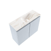MONDIAZ TURE-DLUX 60cm toiletmeubel Clay. EDEN wastafel Frappe positie rechts. Met 1 kraangat. SW1102704