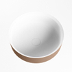 Mondiaz Coss Waskom - 36x36x13cm - rond - opbouw - Solid surface - Rust/Talc SW643490