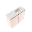 MONDIAZ TURE-DLUX 60cm toiletmeubel Rosee. EDEN wastafel Ostra positie rechts. Zonder kraangat. SW1105036