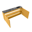 MONDIAZ TURE-DLUX 120cm toiletmeubel Ocher. EDEN wastafel Lava positie rechts. Zonder kraangat. SW1103933