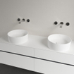 Villeroy & Boch Collaro opzetwastafell rond Ø40cm zonder overloop zonder kraangat ceramic+ stone white SW336043