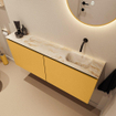 MONDIAZ TURE-DLUX 120cm toiletmeubel Ocher. EDEN wastafel Frappe positie rechts. Zonder kraangat. SW1102875