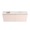 MONDIAZ TURE-DLUX 120cm toiletmeubel Rosee. EDEN wastafel Frappe positie links. Met 1 kraangat. SW1105180