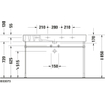 Duravit Vero meubelwastafel 125x49 cm. gliss wit 0291358