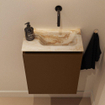 MONDIAZ TURE-DLUX 40cm toiletmeubel Rust. EDEN wastafel Frappe positie rechts. Zonder kraangat. SW1102961