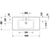 Duravit D-Neo wastafel met wondergliss 100.5x48x17cm 1 kraangat rechthoek Keramiek Wit SW640555