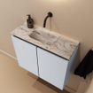MONDIAZ TURE-DLUX 60cm toiletmeubel Clay. EDEN wastafel Glace positie midden. Zonder kraangat. SW1103189