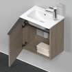 Duravit D-Neo wastafelonderkast 41x44x27.4cm Linksdraaiend 1 deur Eiken (terra) Mat SW640786