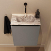 MONDIAZ TURE-DLUX 40cm toiletmeubel Smoke. EDEN wastafel Glace positie midden. Zonder kraangat. SW1103527