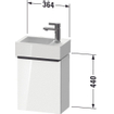 Duravit D-Neo wastafelonderkast 36.4x44x22.2cm Linksdraaiend 1 deur Betongrijs Mat SW640680