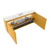 MONDIAZ TURE-DLUX 120cm toiletmeubel Ocher. EDEN wastafel Frappe positie midden. Met 1 kraangat. SW1102894