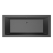 Xenz Society ligbad - 175x80cm - met overloop - zonder afvoer - Acryl Ebony mat SW103094
