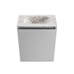 MONDIAZ TURE-DLUX 40cm toiletmeubel Plata. EDEN wastafel Glace positie midden. Zonder kraangat. SW1103419