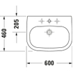 Duravit D-code wastafel 60 cm wit 0315102
