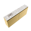 MONDIAZ TURE-DLUX 120cm toiletmeubel Oro. EDEN wastafel Glace positie links. Met 1 kraangat. SW1103436