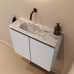 MONDIAZ TURE-DLUX 60cm toiletmeubel Cale. EDEN wastafel Glace positie links. Zonder kraangat. SW1103165