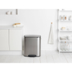 Brabantia Bo Pedaalemmer - 60 liter - kunststof binnenemmer - matt steel fingerprint proof SW1117454